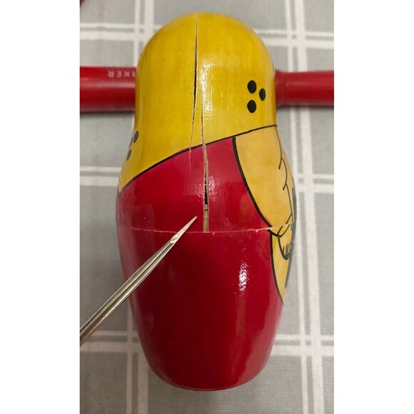 Vtg Russian Nesting Dolls set of 5 Dolls Made in USSR - Picture 6 of 12